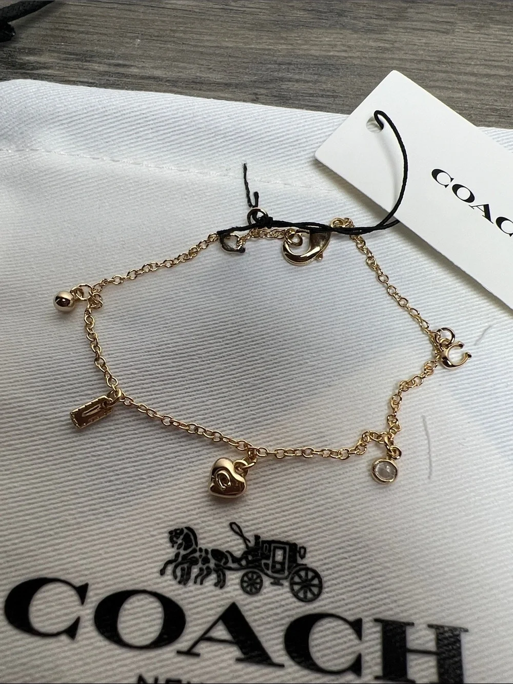 Coach Charm Bracelet Gold